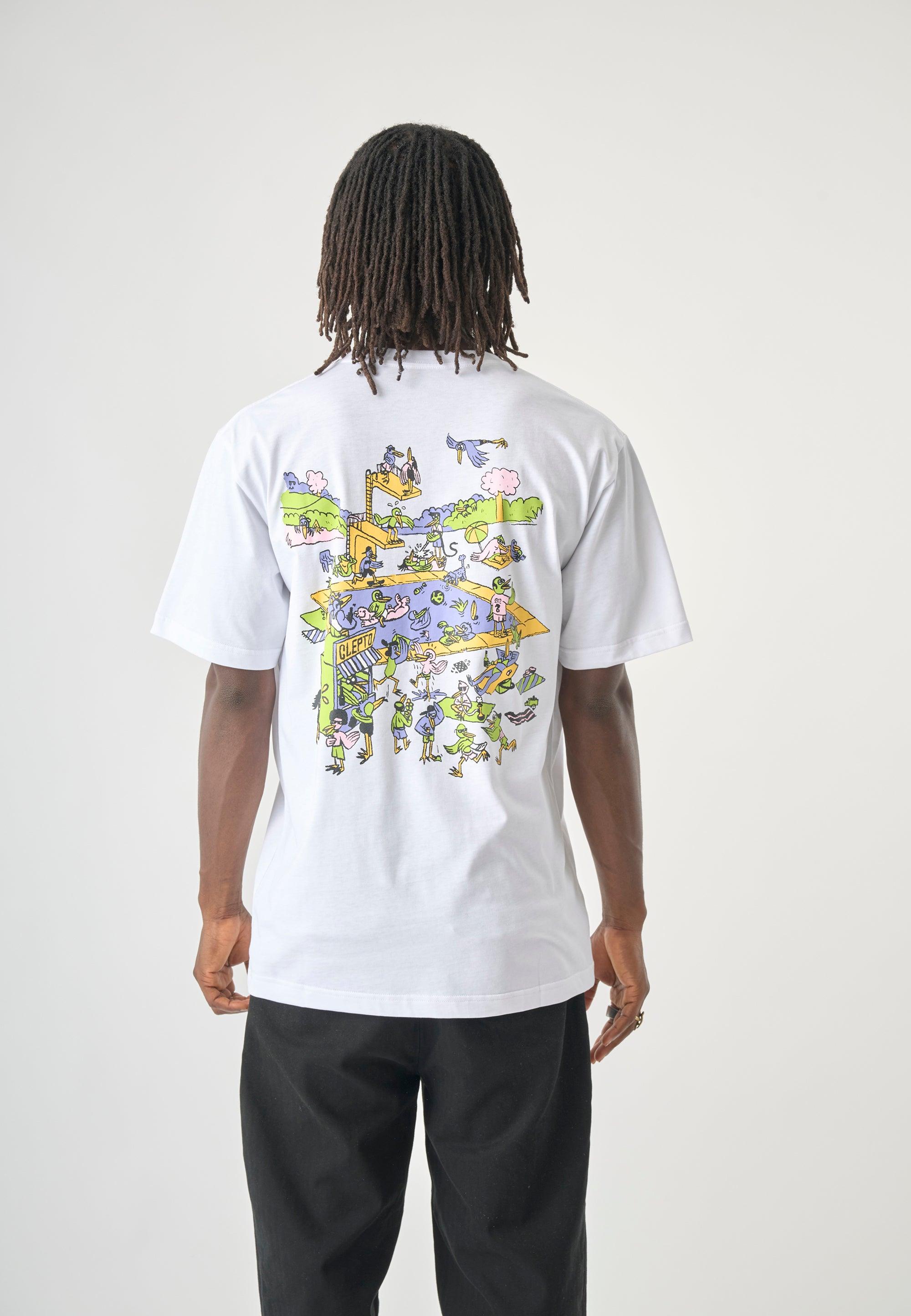 Cleptomanicx White Freibad Classic T-Shirt Herren weiss